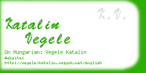 katalin vegele business card